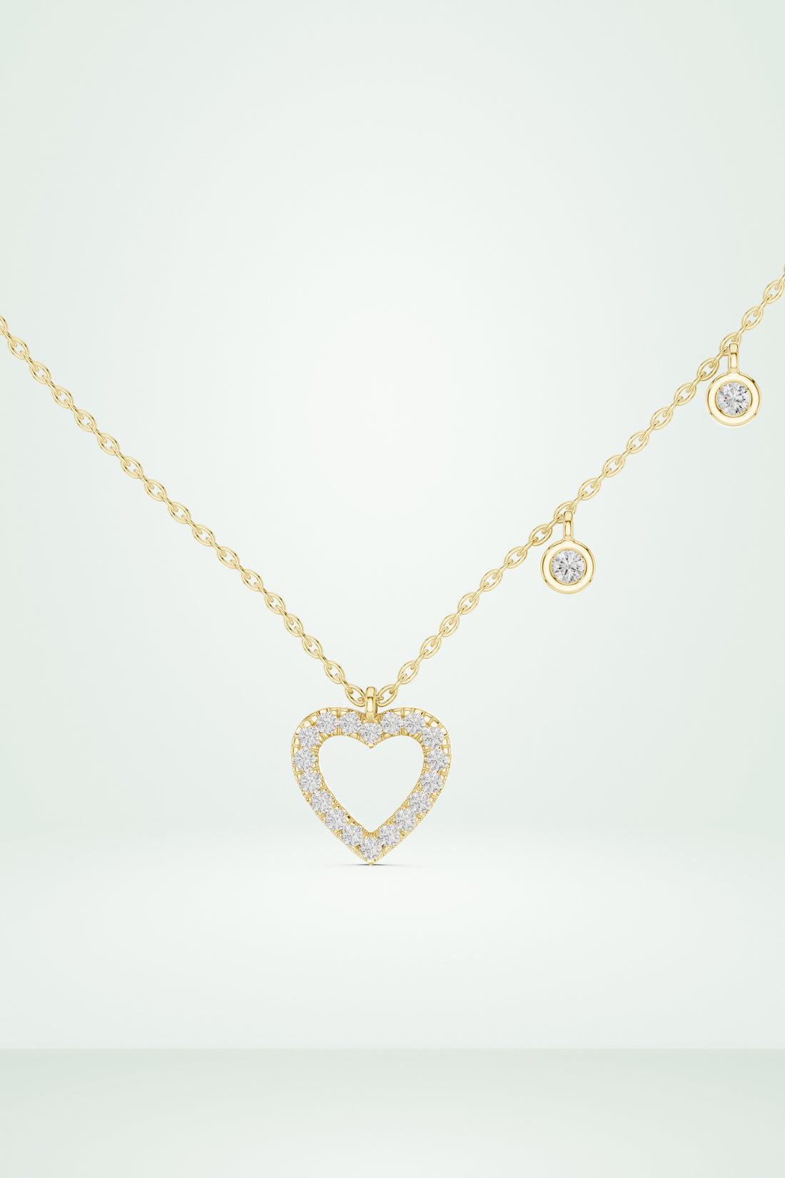Romantic Heart Charm Layering Necklace