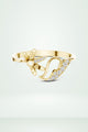 Floral Leaf Diamond Harmony Ring