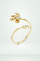 Delicate Petal Design Diamond Ring