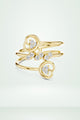 Triple Band Flower Diamond Ring