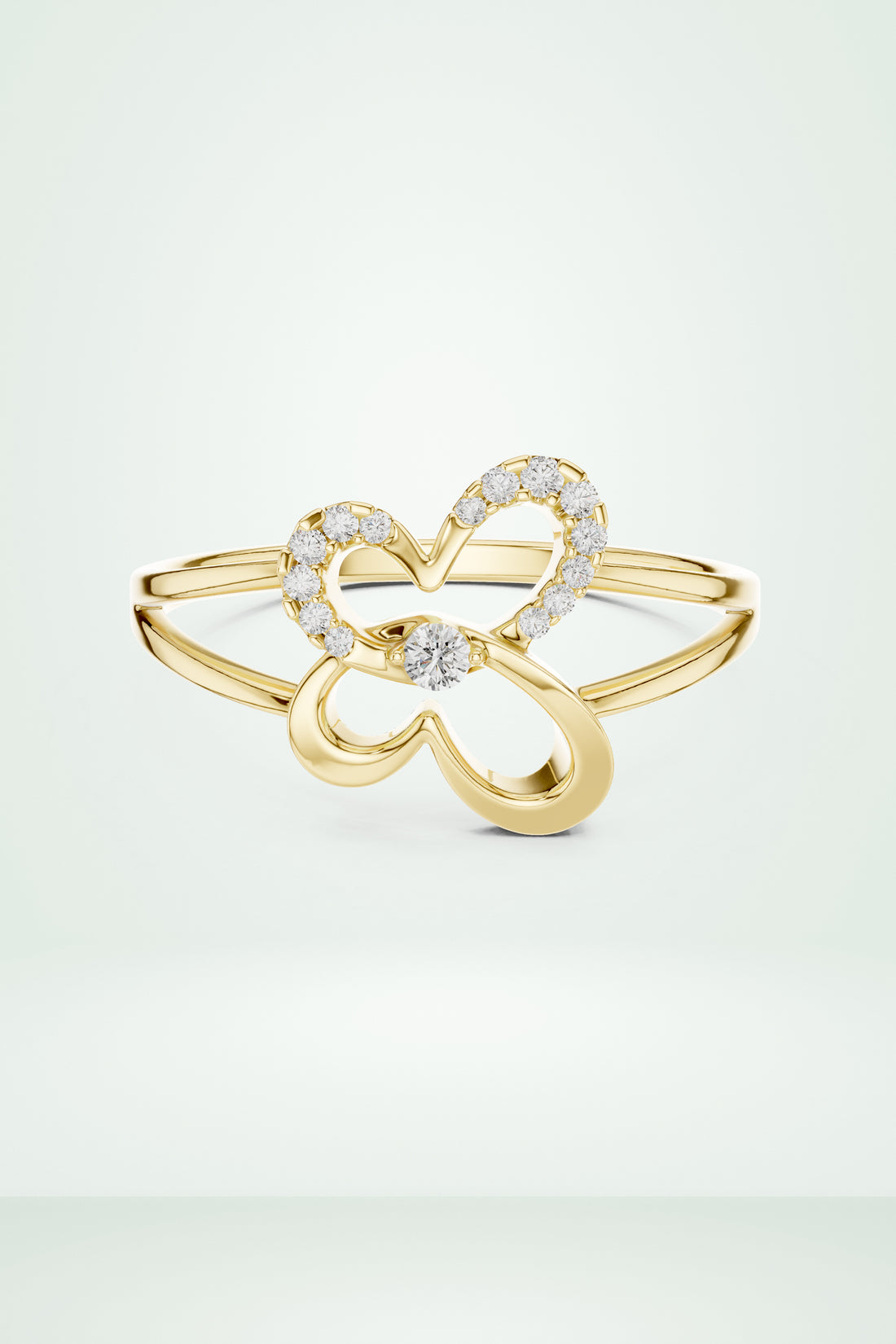 Sparkling Butterfly Diamond Ring