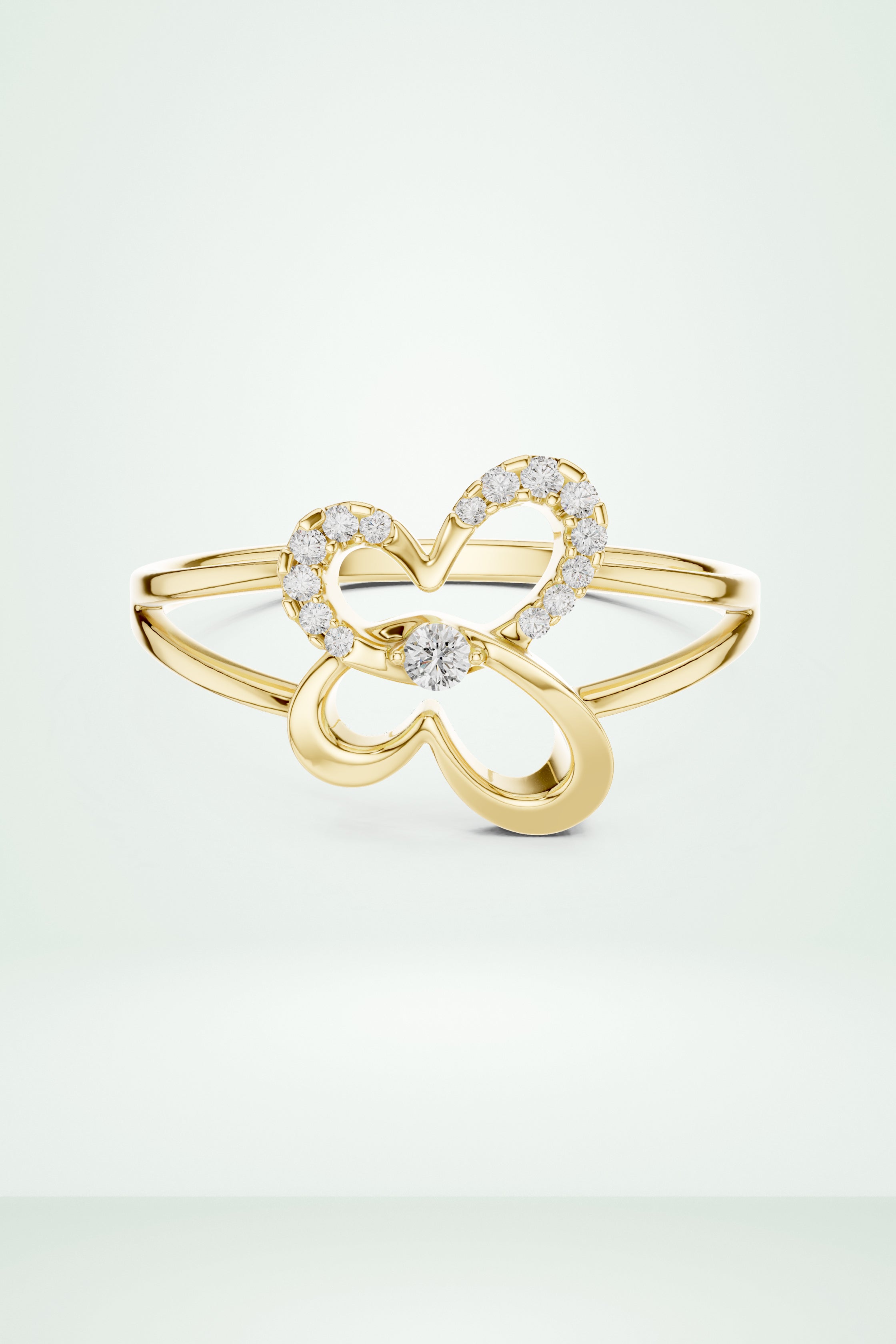 Sparkling Butterfly Diamond Ring