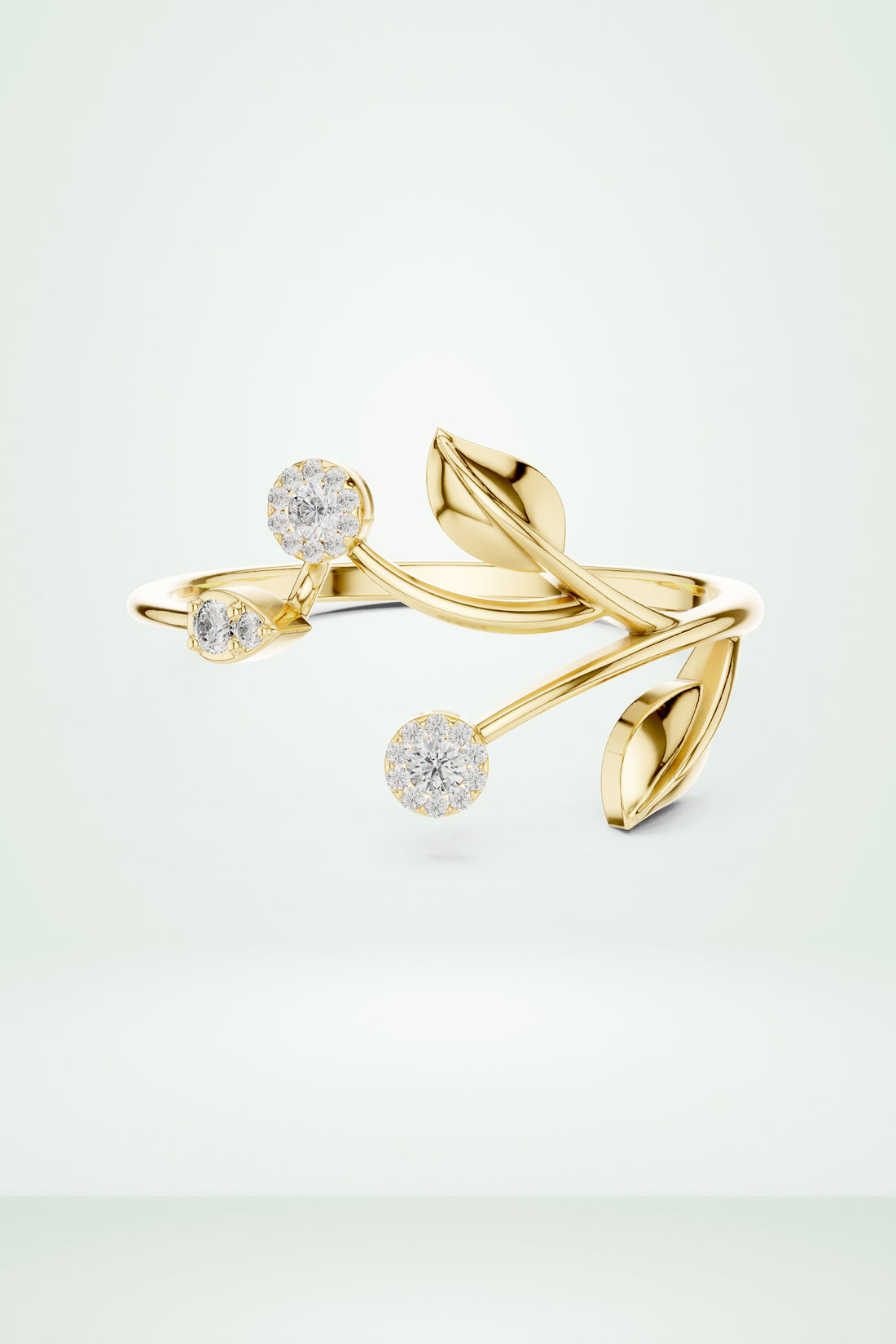 Floral Branch Diamond Ring