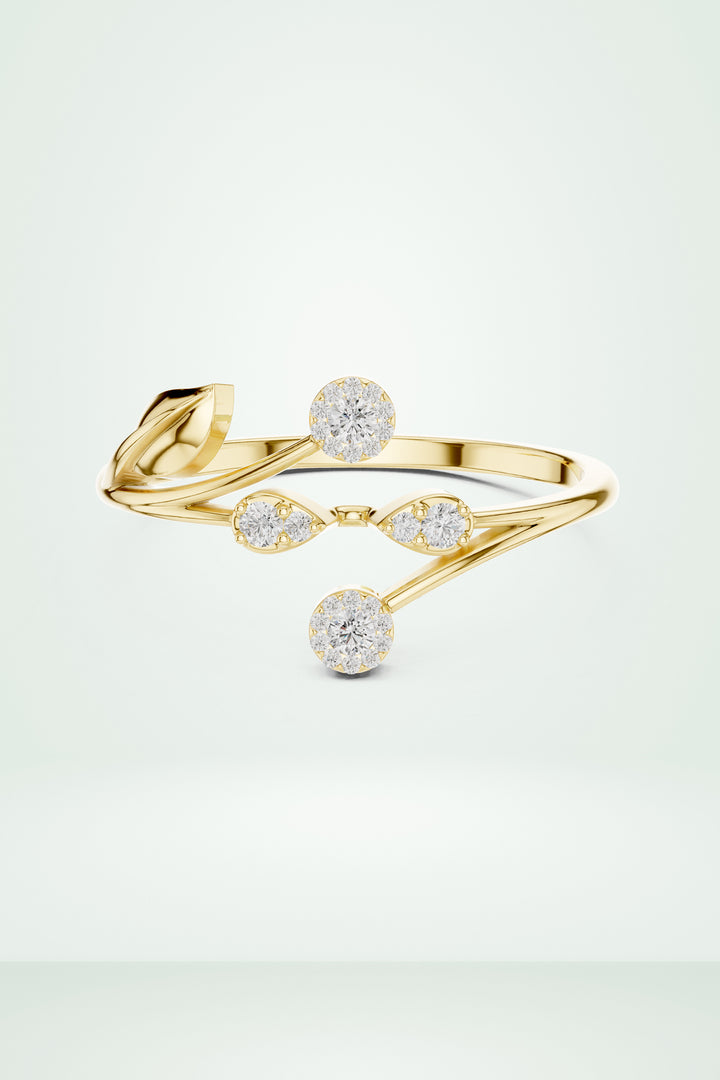 Floral Cluster Diamond Ring