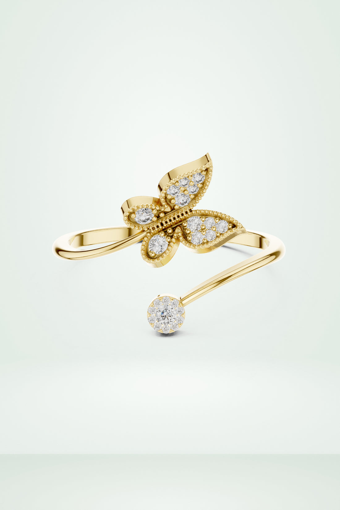 Butterfly Sparkle Diamond Ring