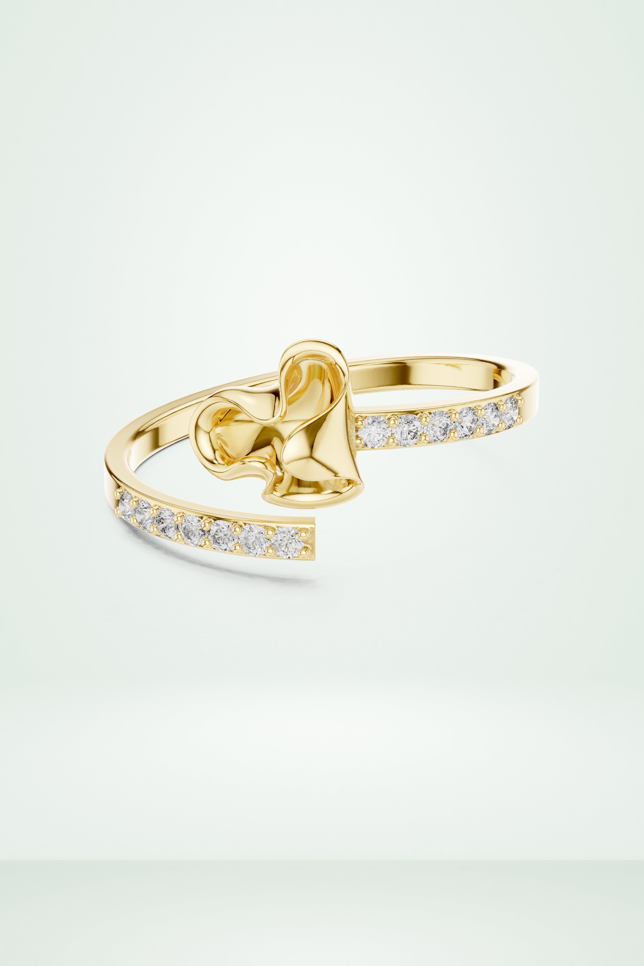 Dainty Crossover Ring