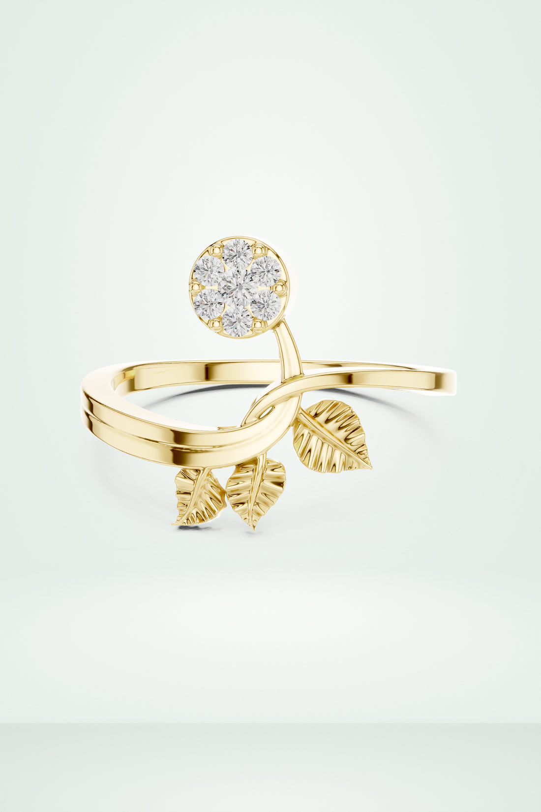 Diamond Floral Wrap Ring