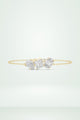 Three-Stone Diamond Chain Bracelet