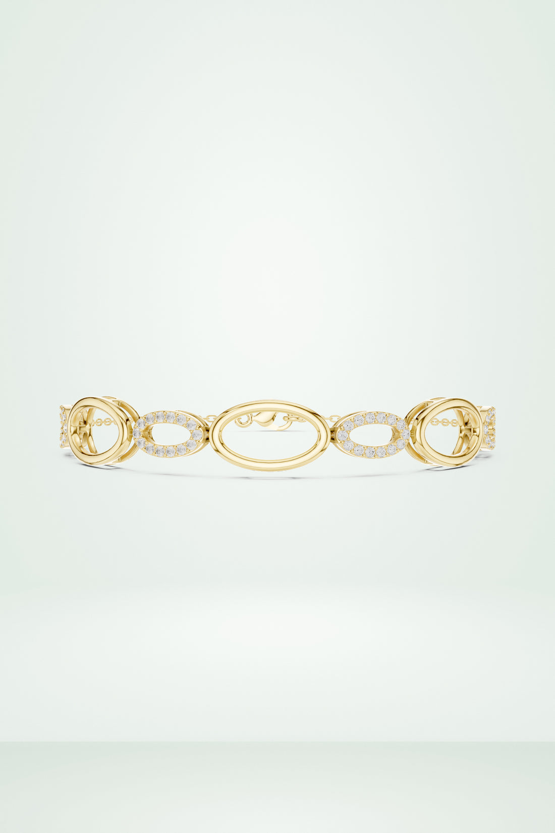 Signature Open Link Pave Bracelet