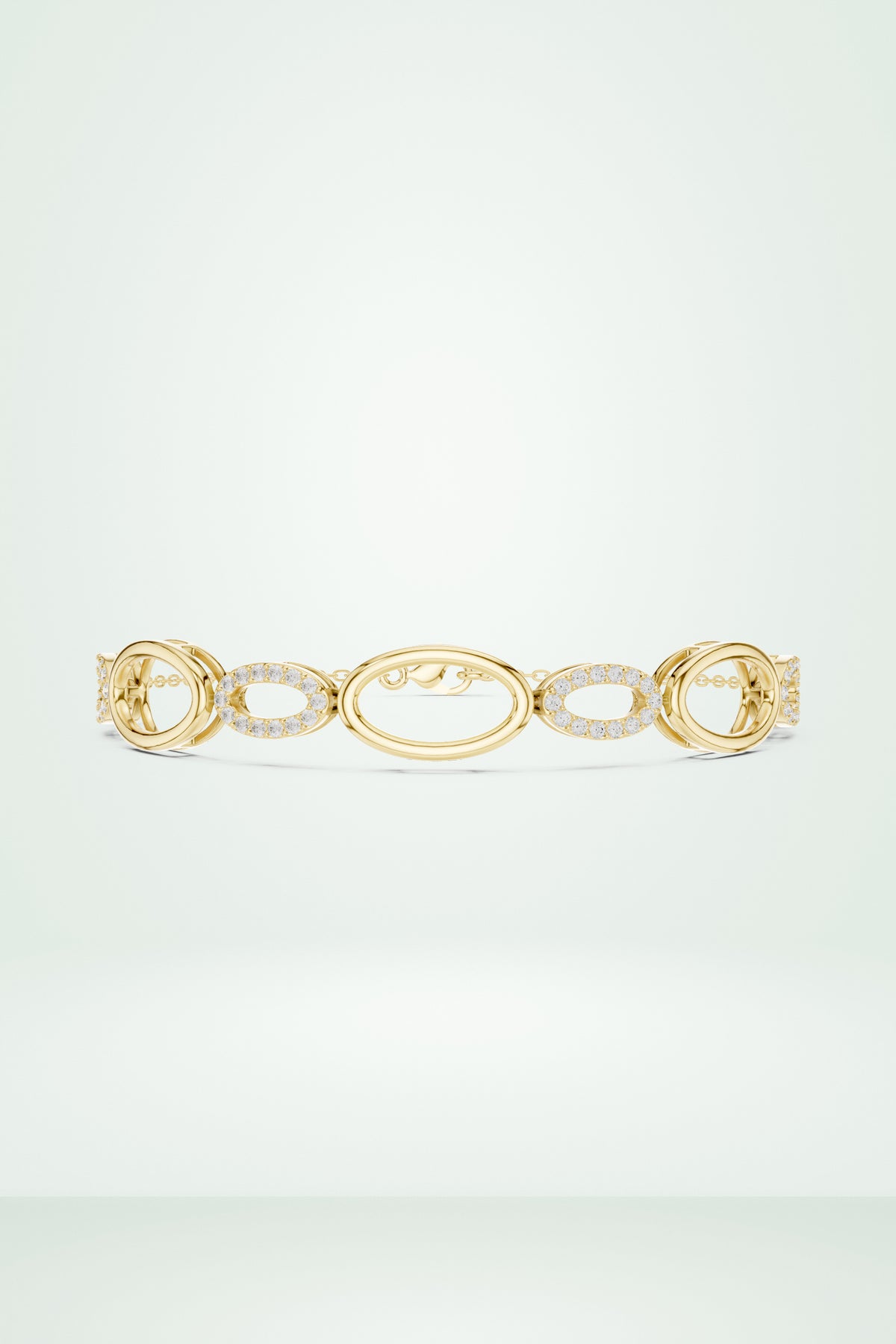 Signature Open Link Pave Bracelet