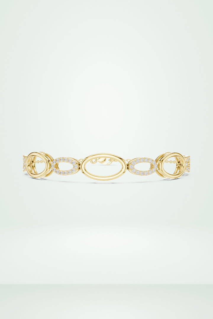 Signature Open Link Pave Bracelet