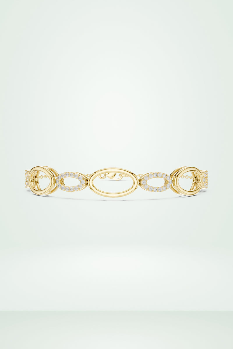 Signature Open Link Pave Bracelet