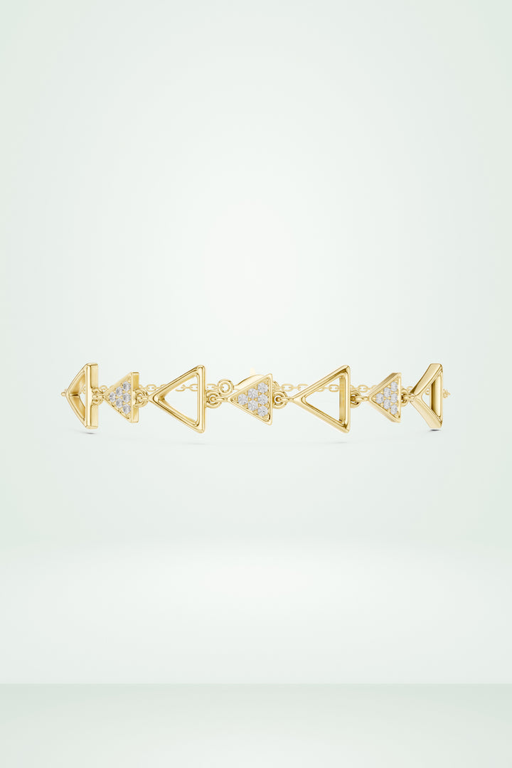 Avant-Garde Triangle Link Bracelet