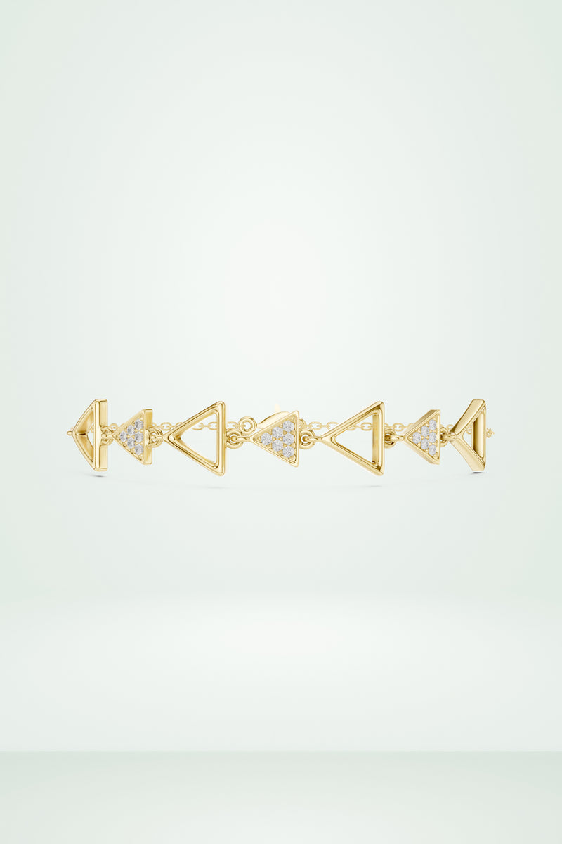 Avant-Garde Triangle Link Bracelet
