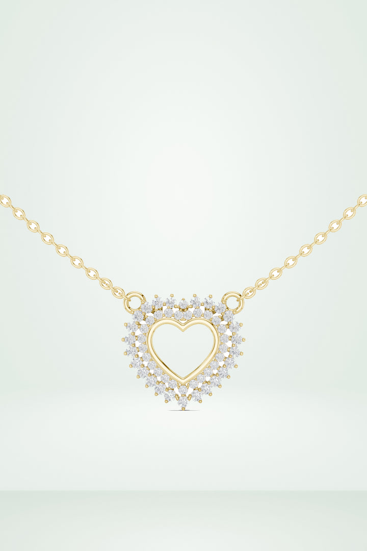 Romantic Diamond-Accent Heart Pendant