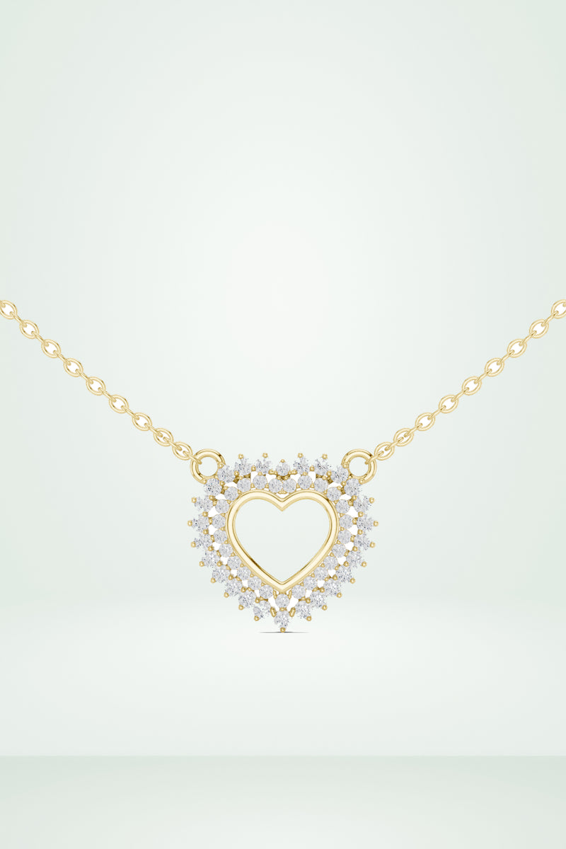 Romantic Diamond-Accent Heart Pendant