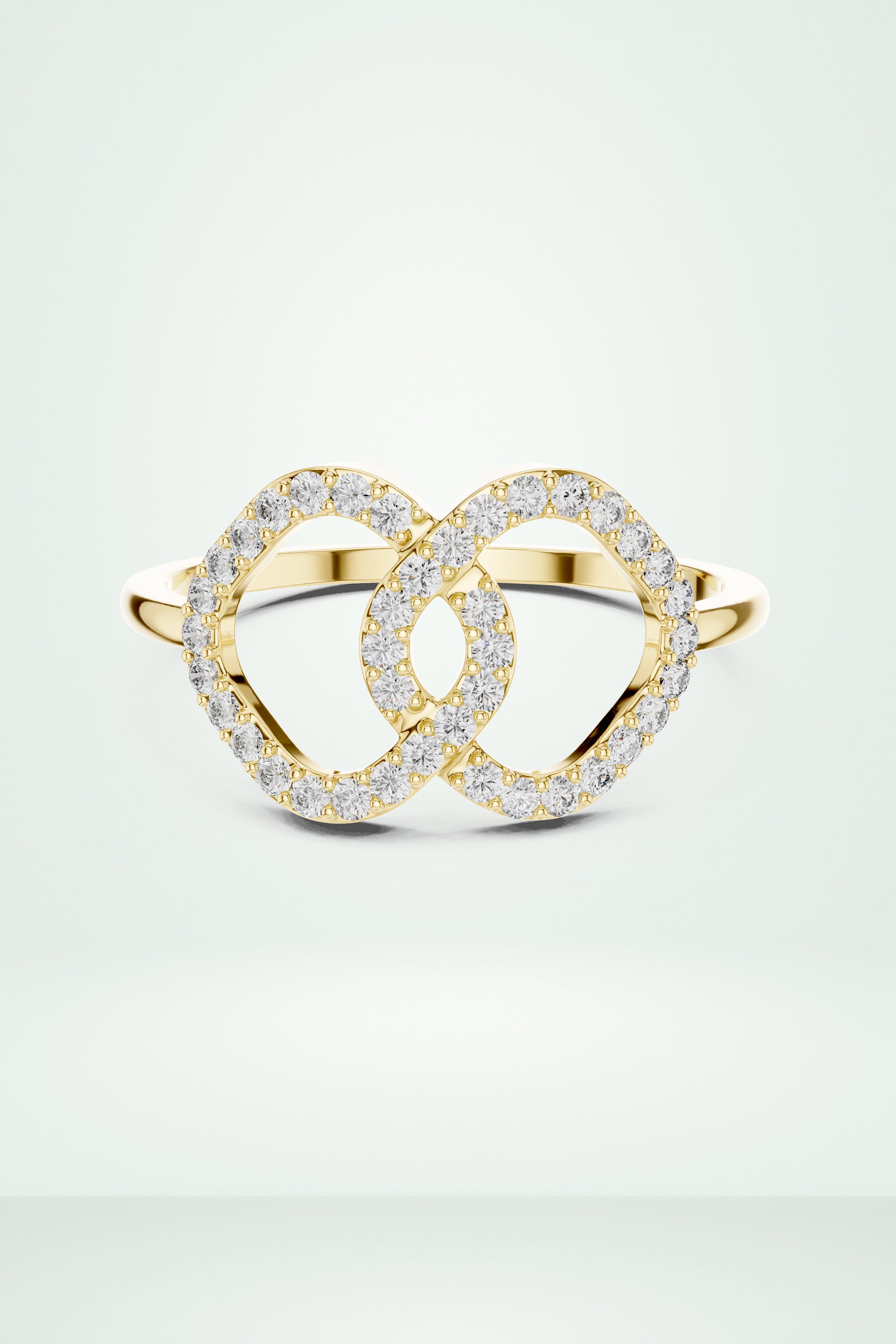 Horizontal Infinity Sign Diamond Ring