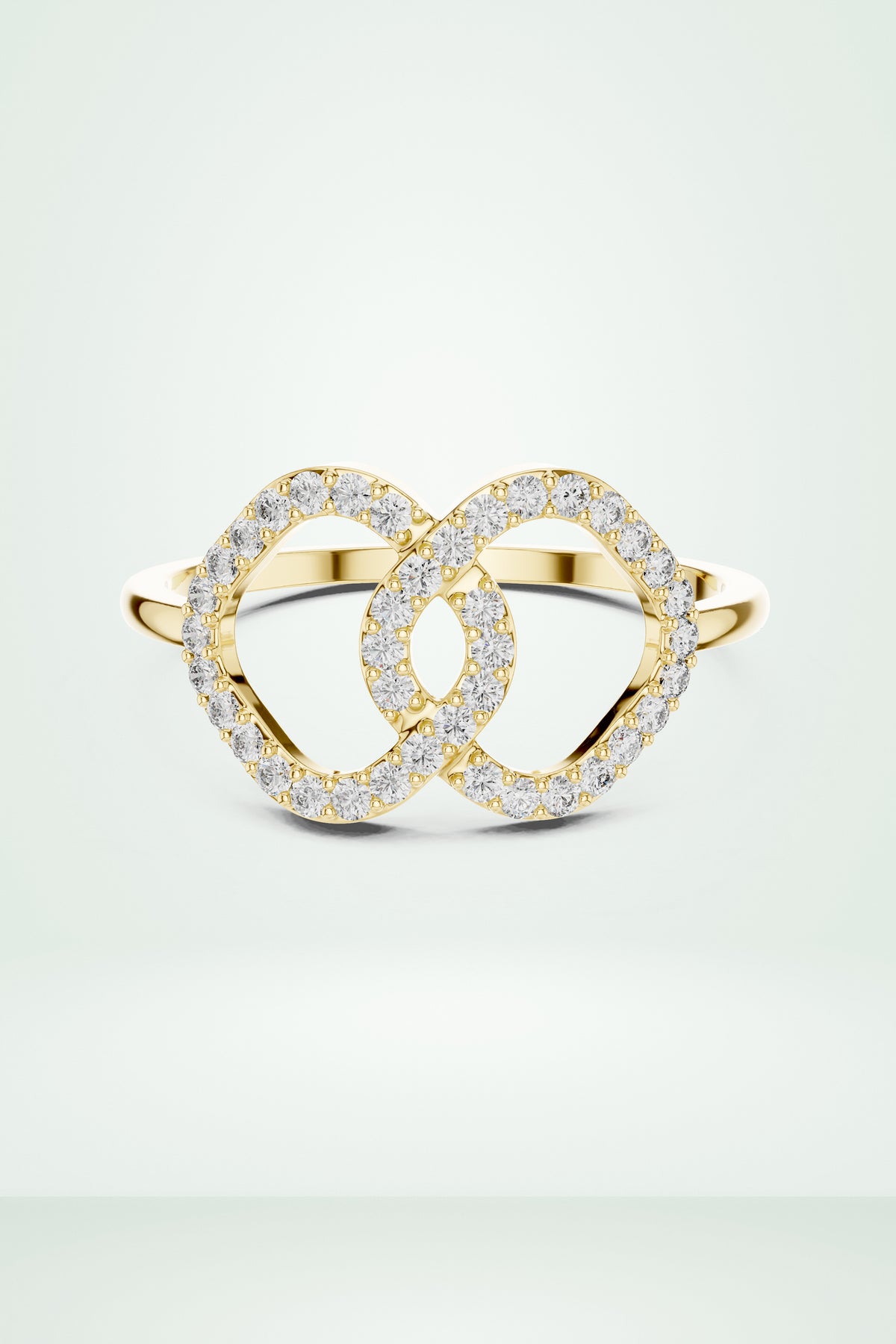 Horizontal Infinity Sign Diamond Ring