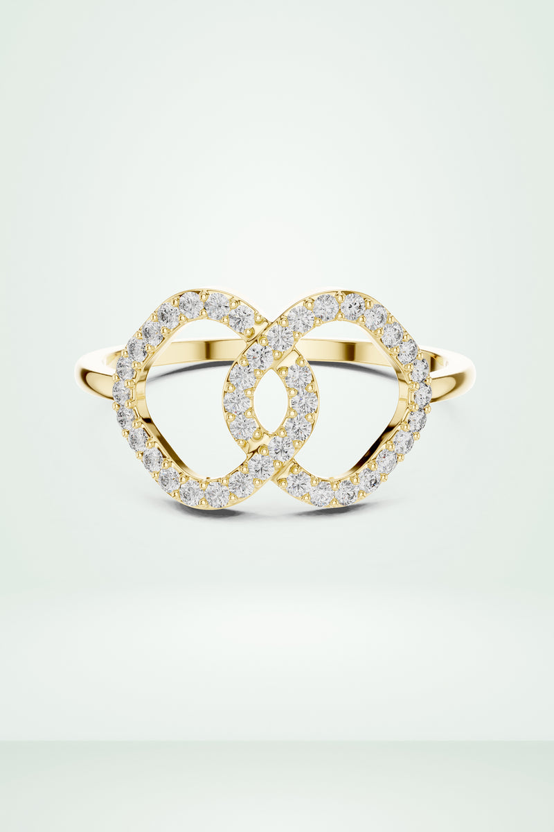 Horizontal Infinity Sign Diamond Ring