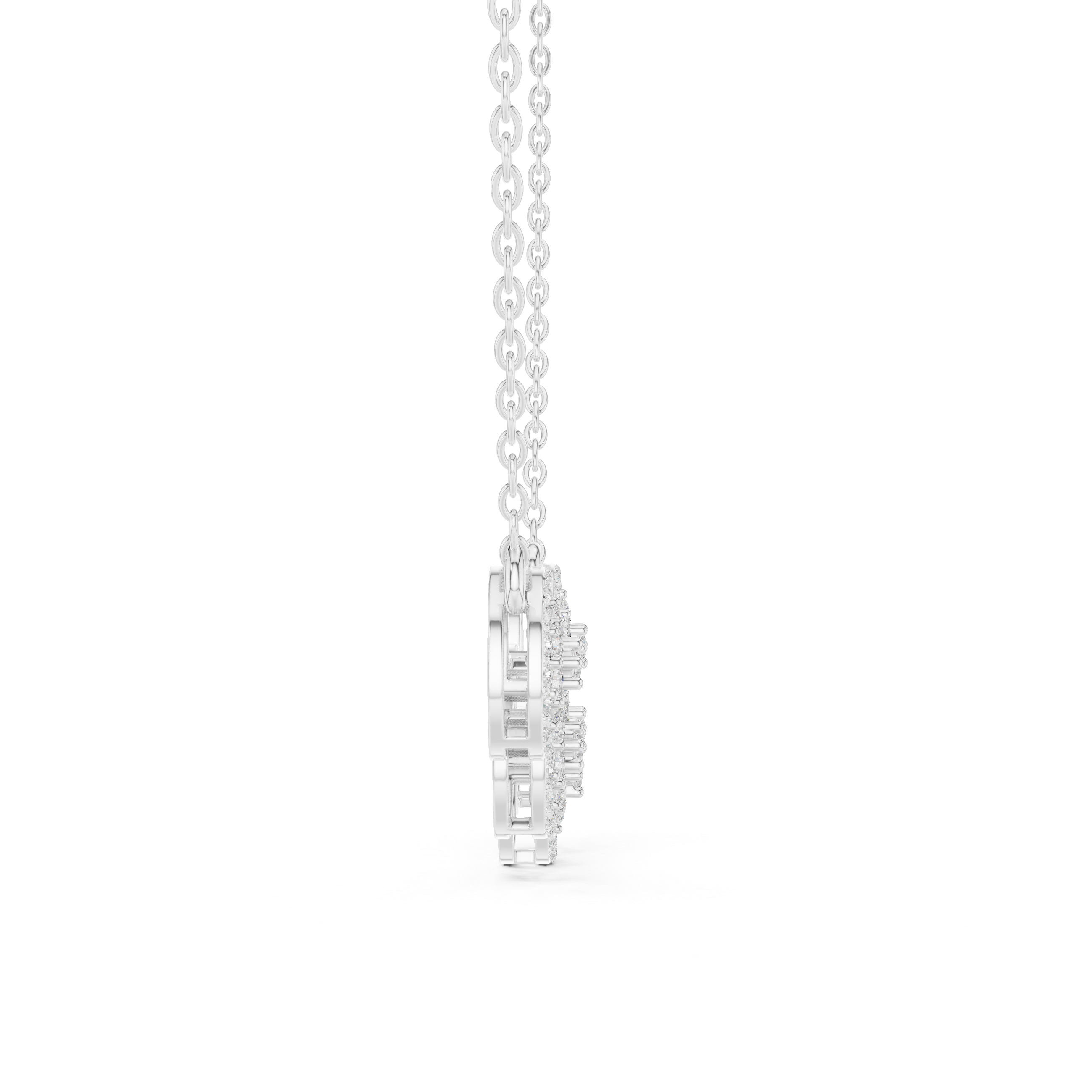 Multi Round Cluster Diamond Necklace