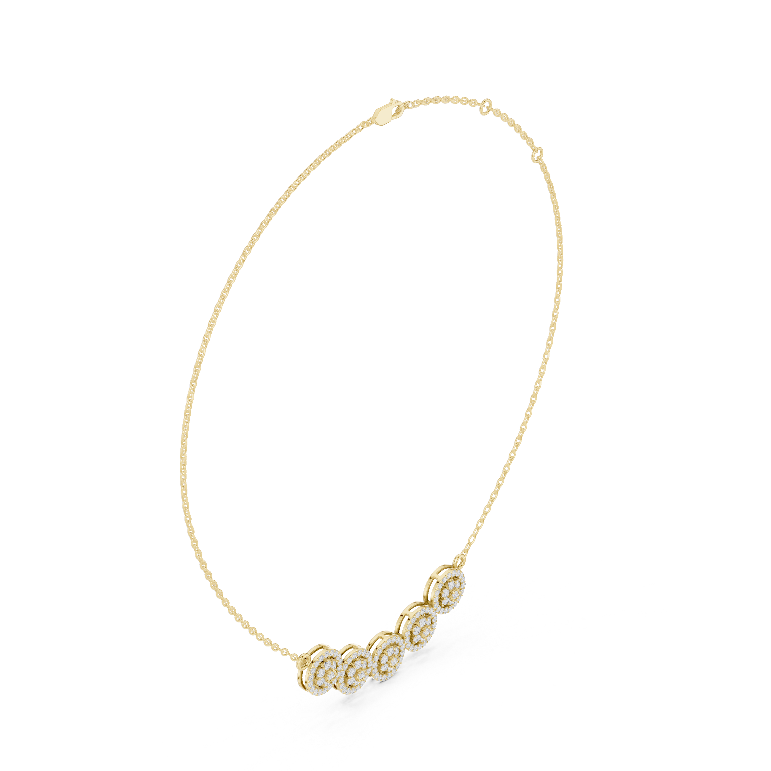 buy multi round cluster necklace
