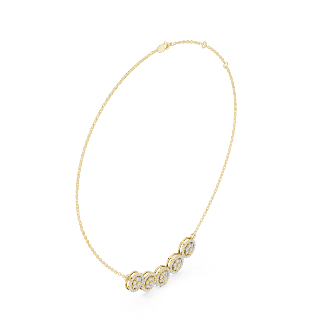 buy multi round cluster necklace