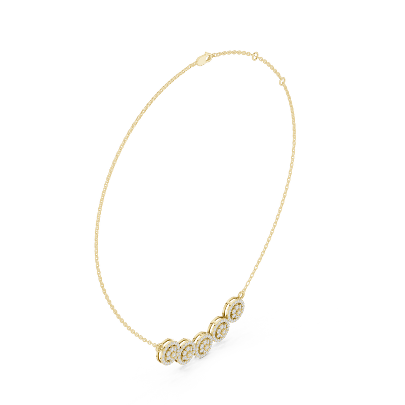 Multi Round Cluster Diamond Necklace