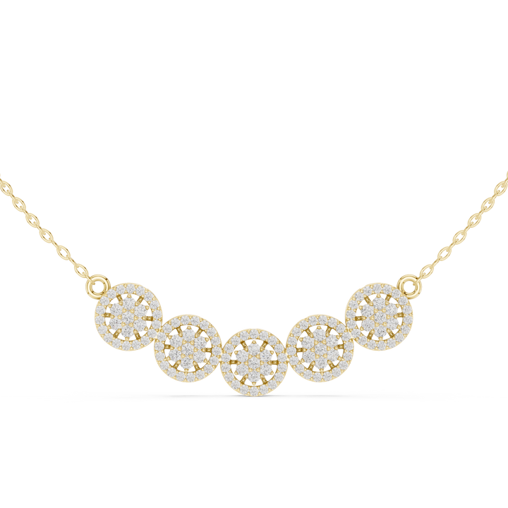 buy multi round cluster necklace