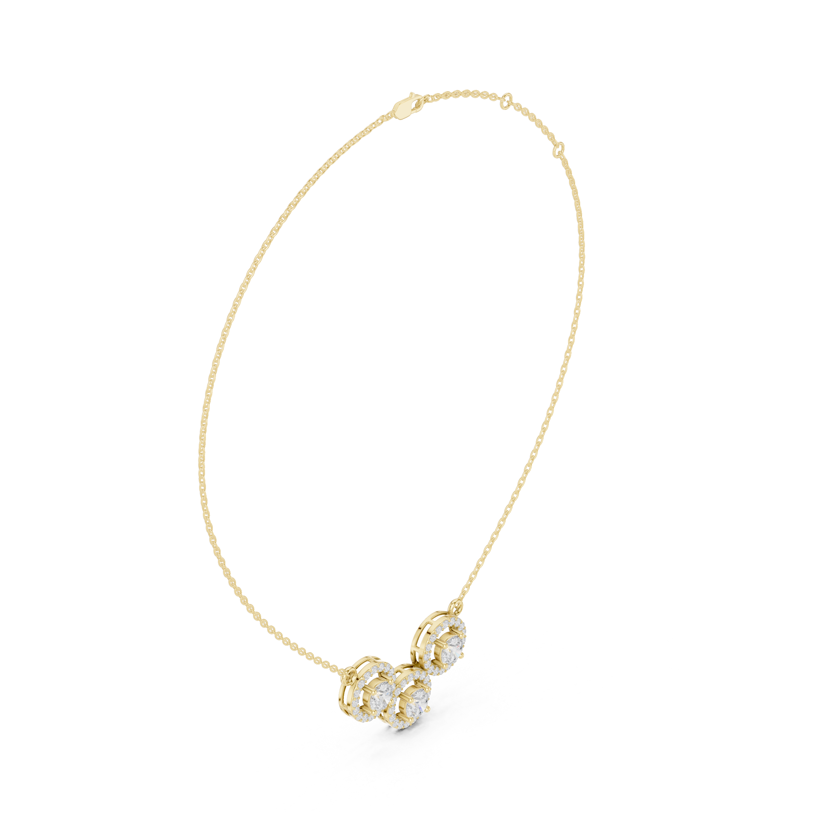 Shop round halo diamond pendant
