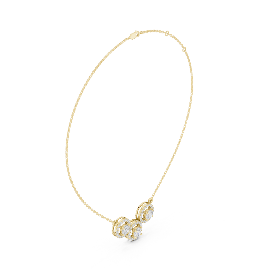 Shop round halo diamond pendant