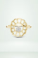Diamond Floral Openwork Ring