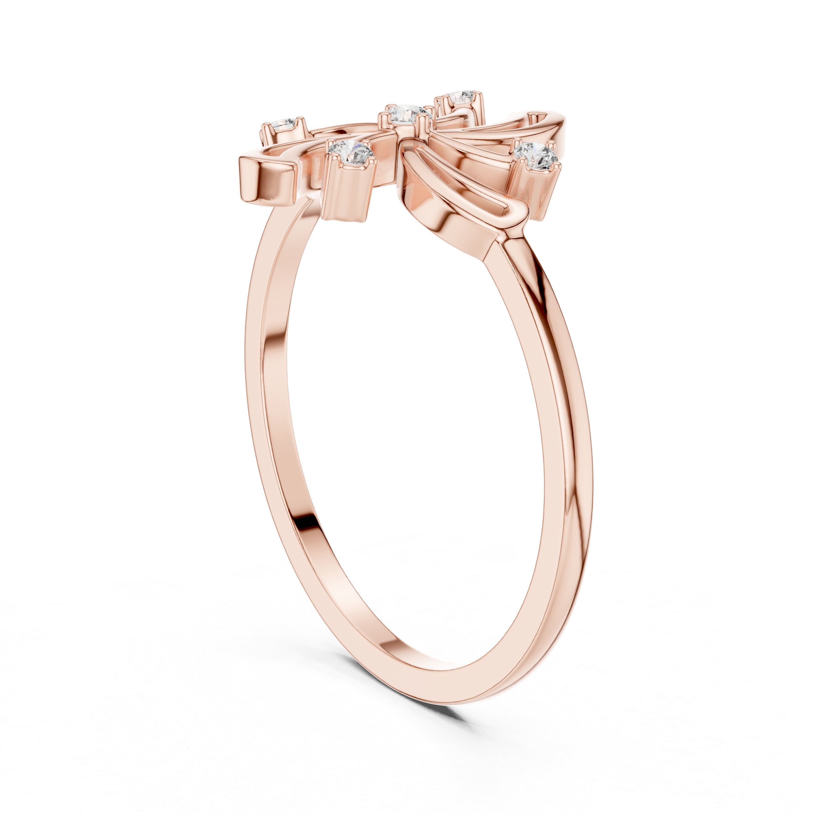 Designer Swirl Diamond Ring