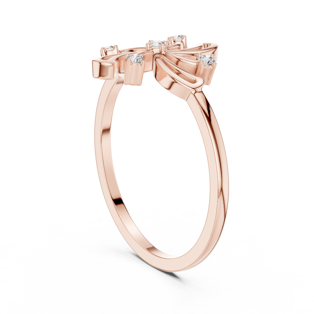 Designer Swirl Diamond Ring