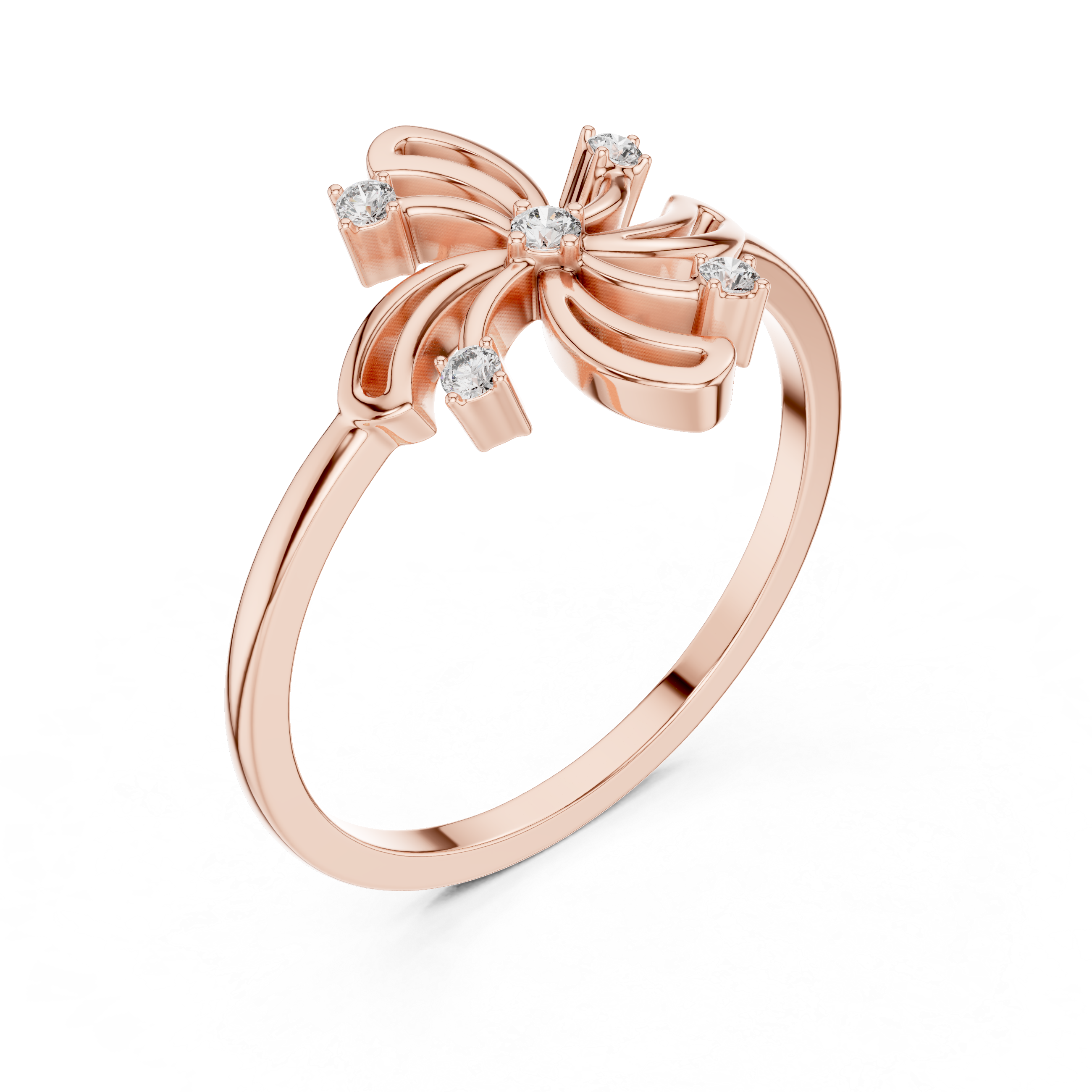 Designer Swirl Diamond Ring