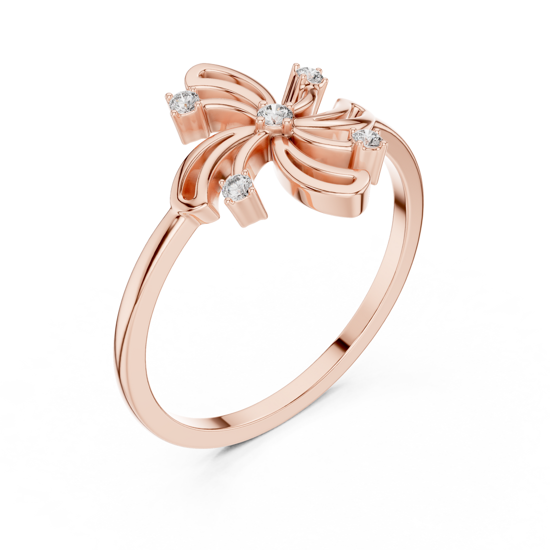 Designer Swirl Diamond Ring