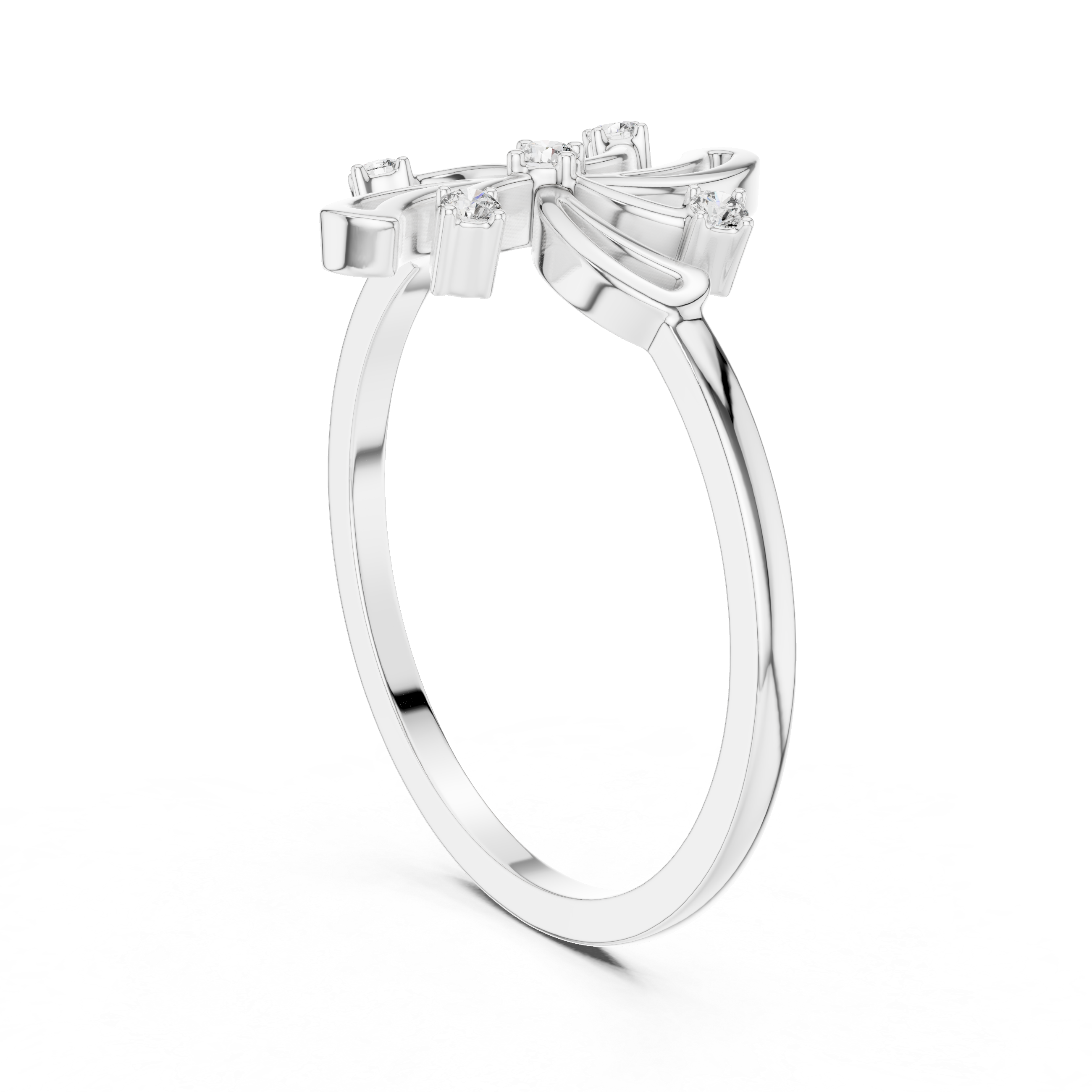 Designer Swirl Diamond Ring