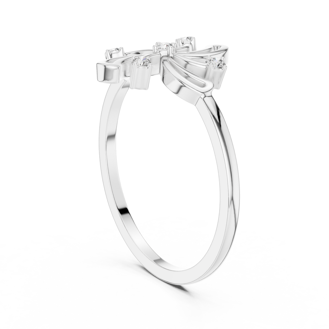 Designer Swirl Diamond Ring