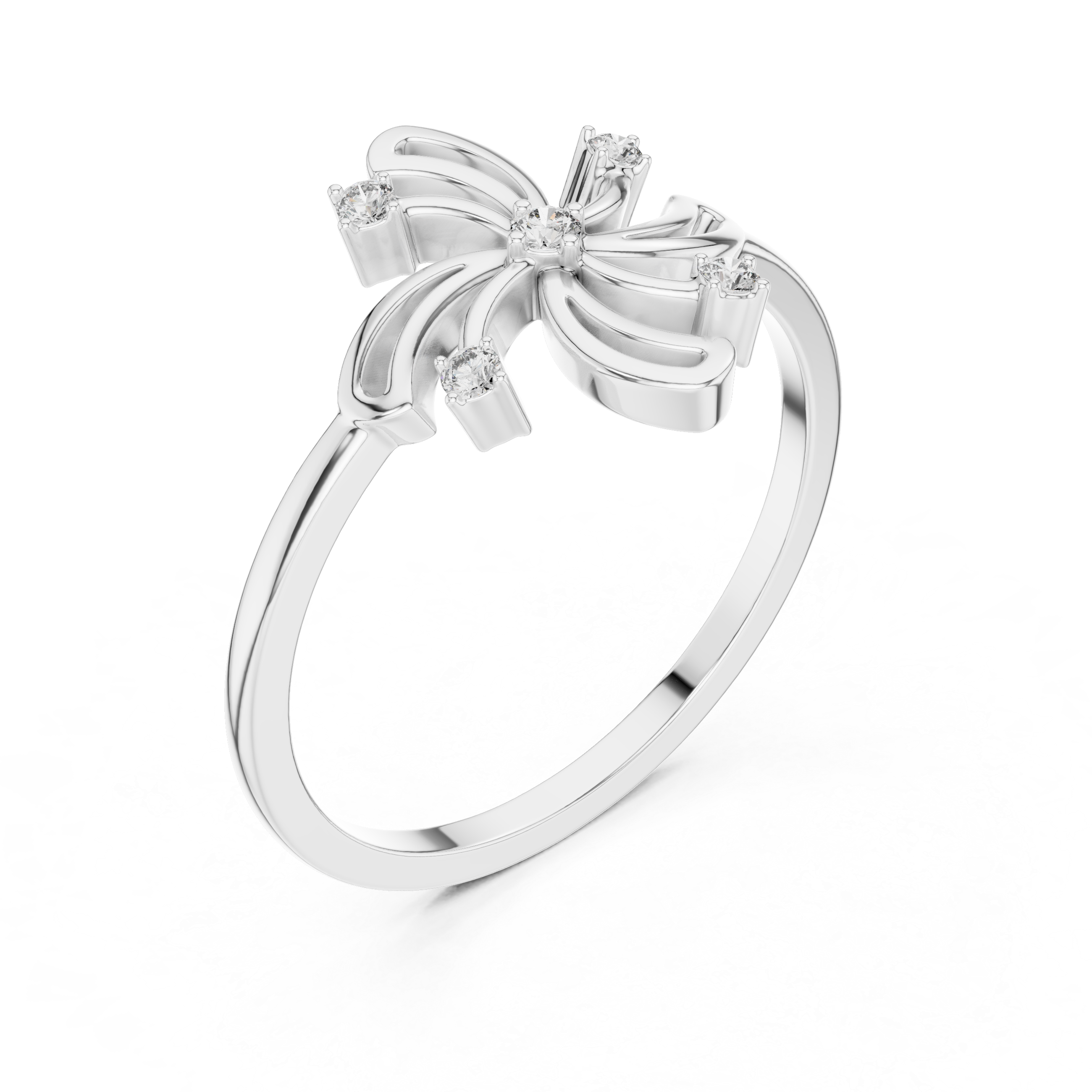 Designer Swirl Diamond Ring