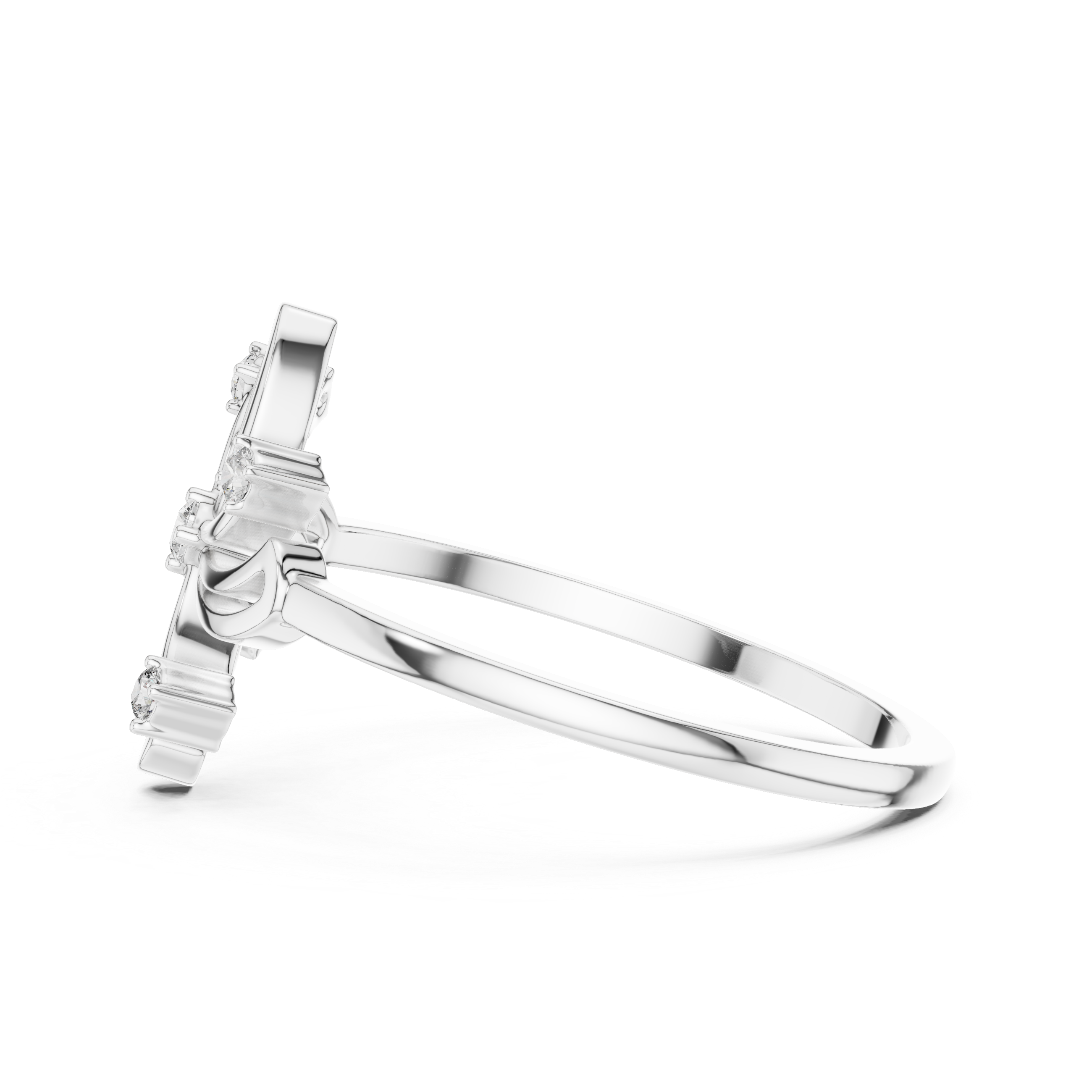 Designer Swirl Diamond Ring