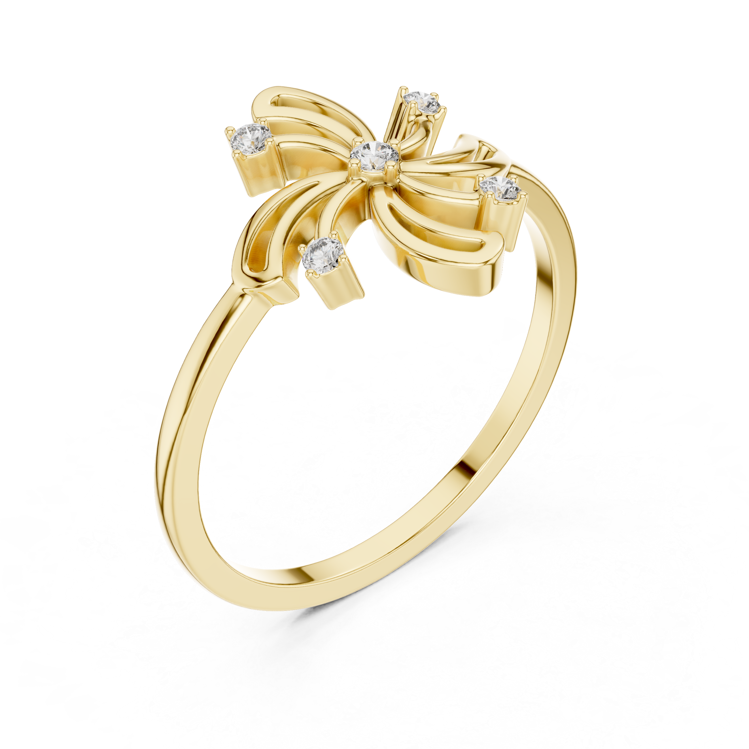Designer Swirl Diamond Ring