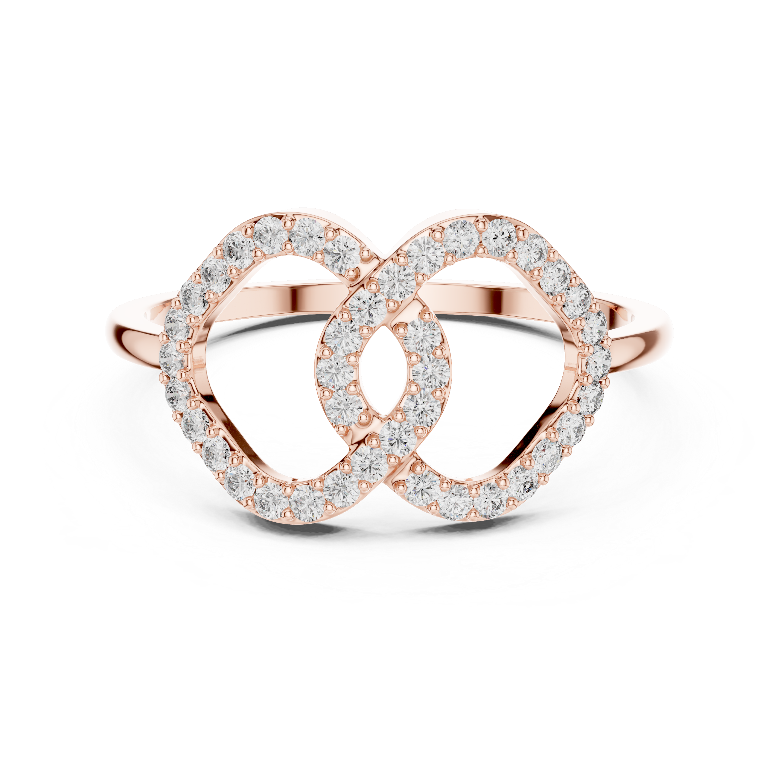 Horizontal Infinity Sign Diamond Ring