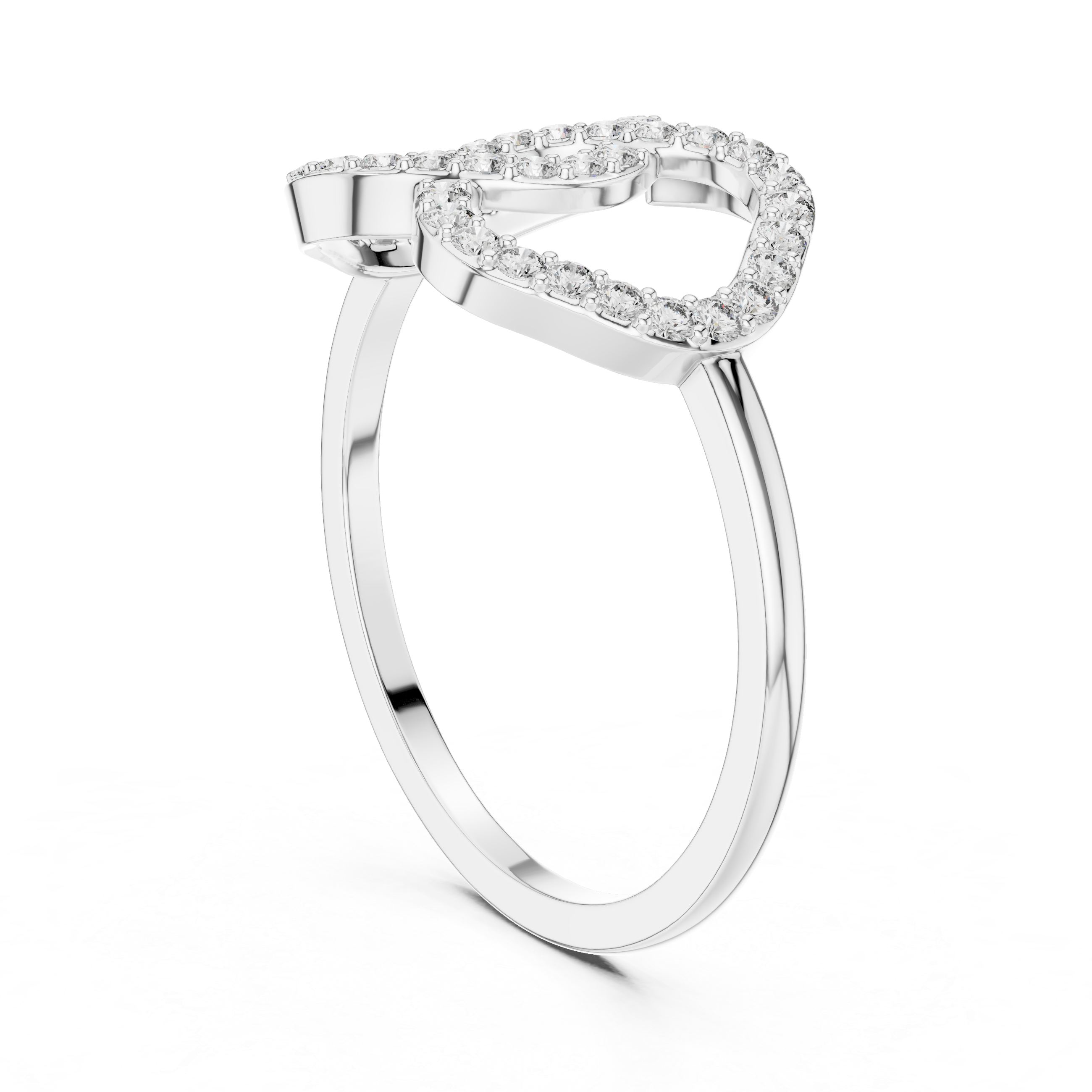 Horizontal Infinity Sign Diamond Ring
