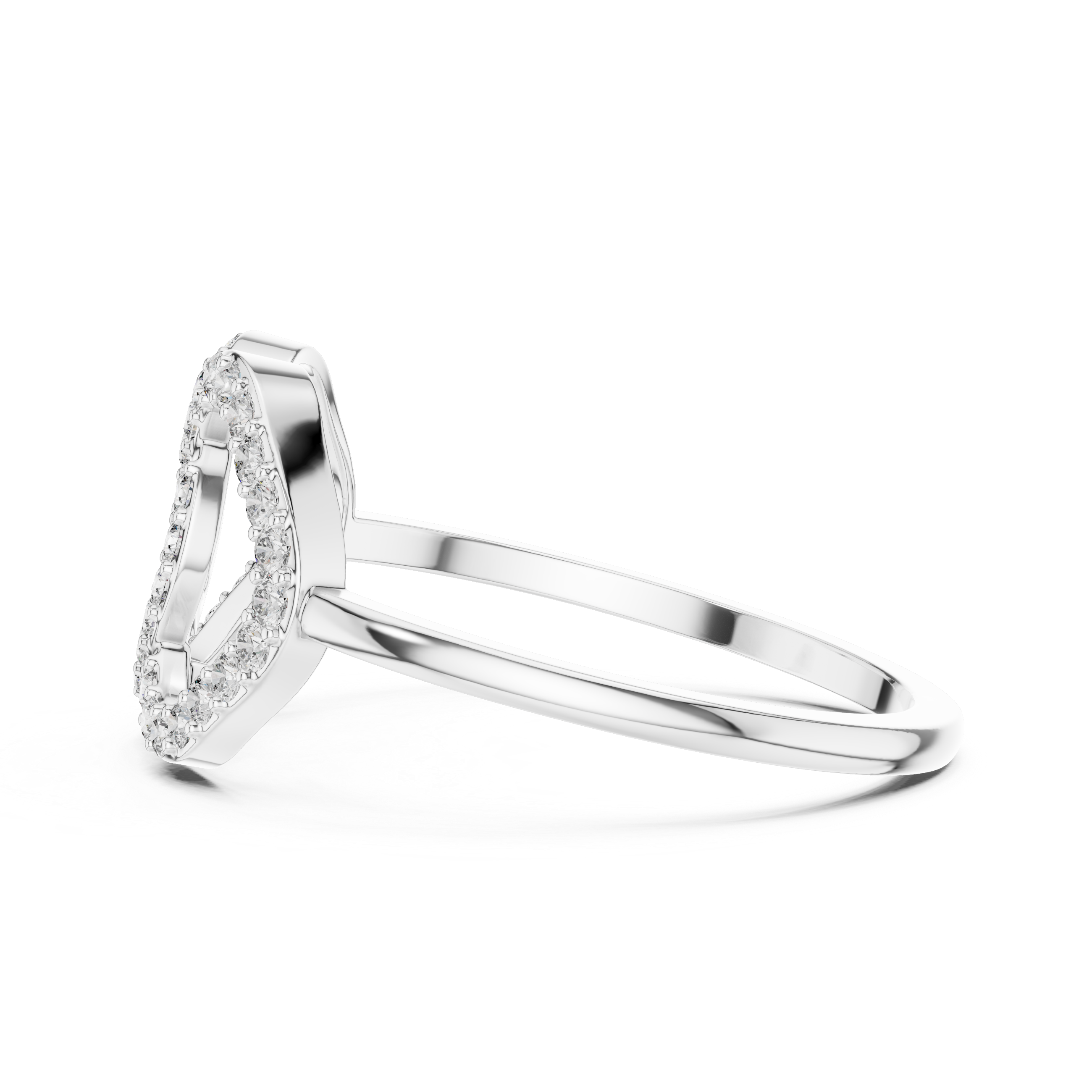 Horizontal Infinity Sign Diamond Ring