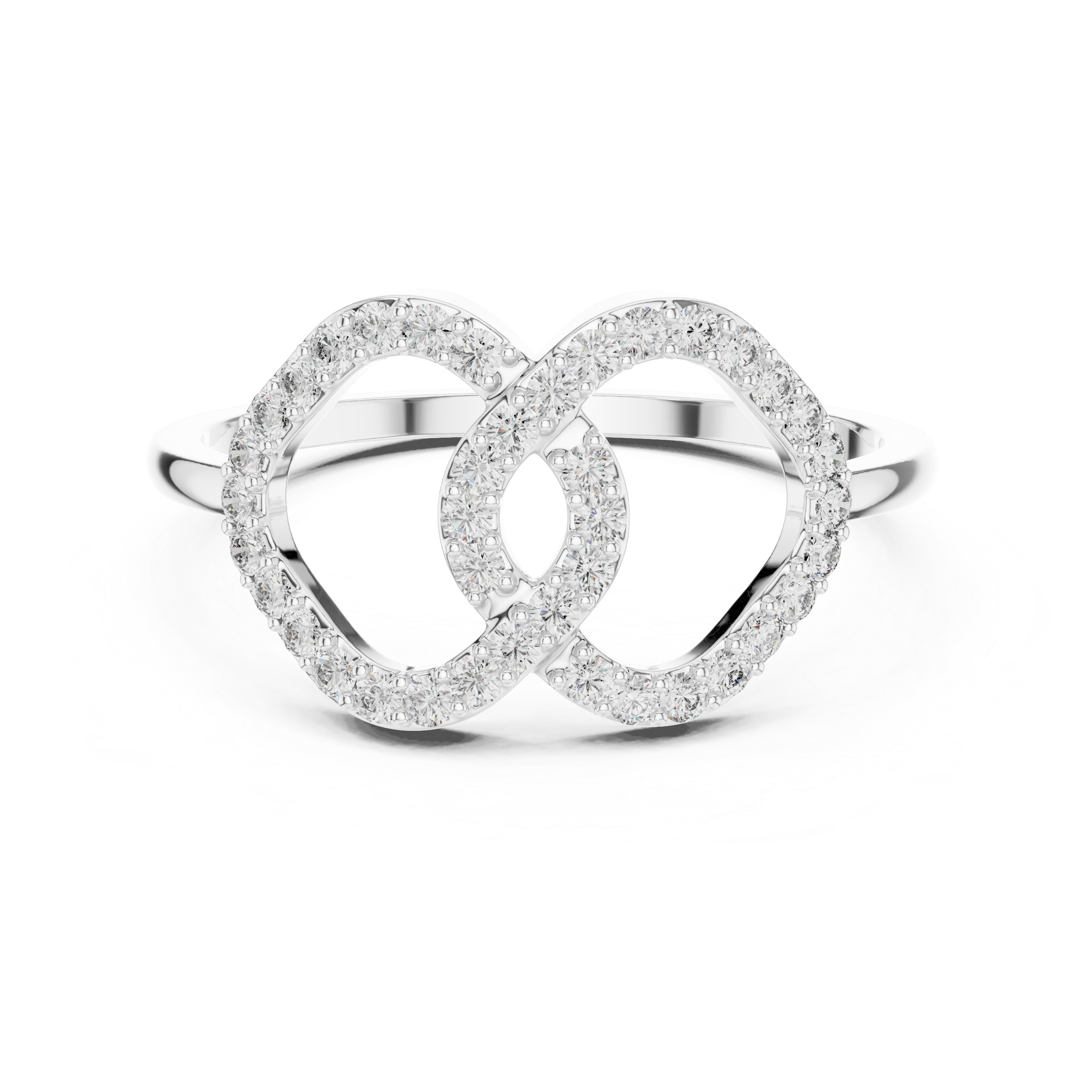 Horizontal Infinity Sign Diamond Ring