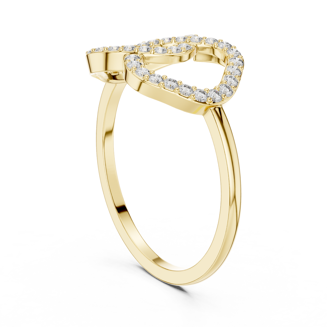 Horizontal Infinity Sign Diamond Ring