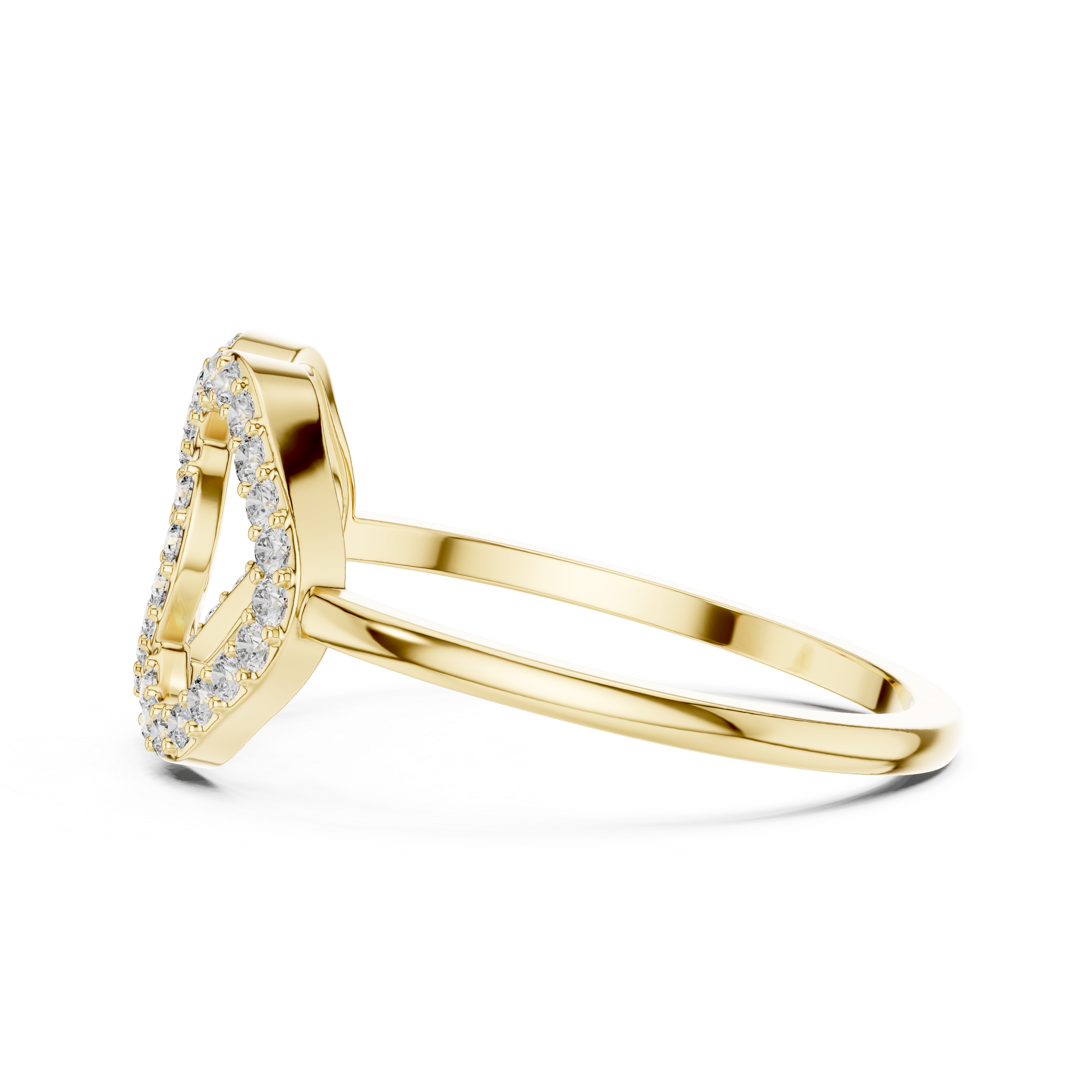 Horizontal Infinity Sign Diamond Ring