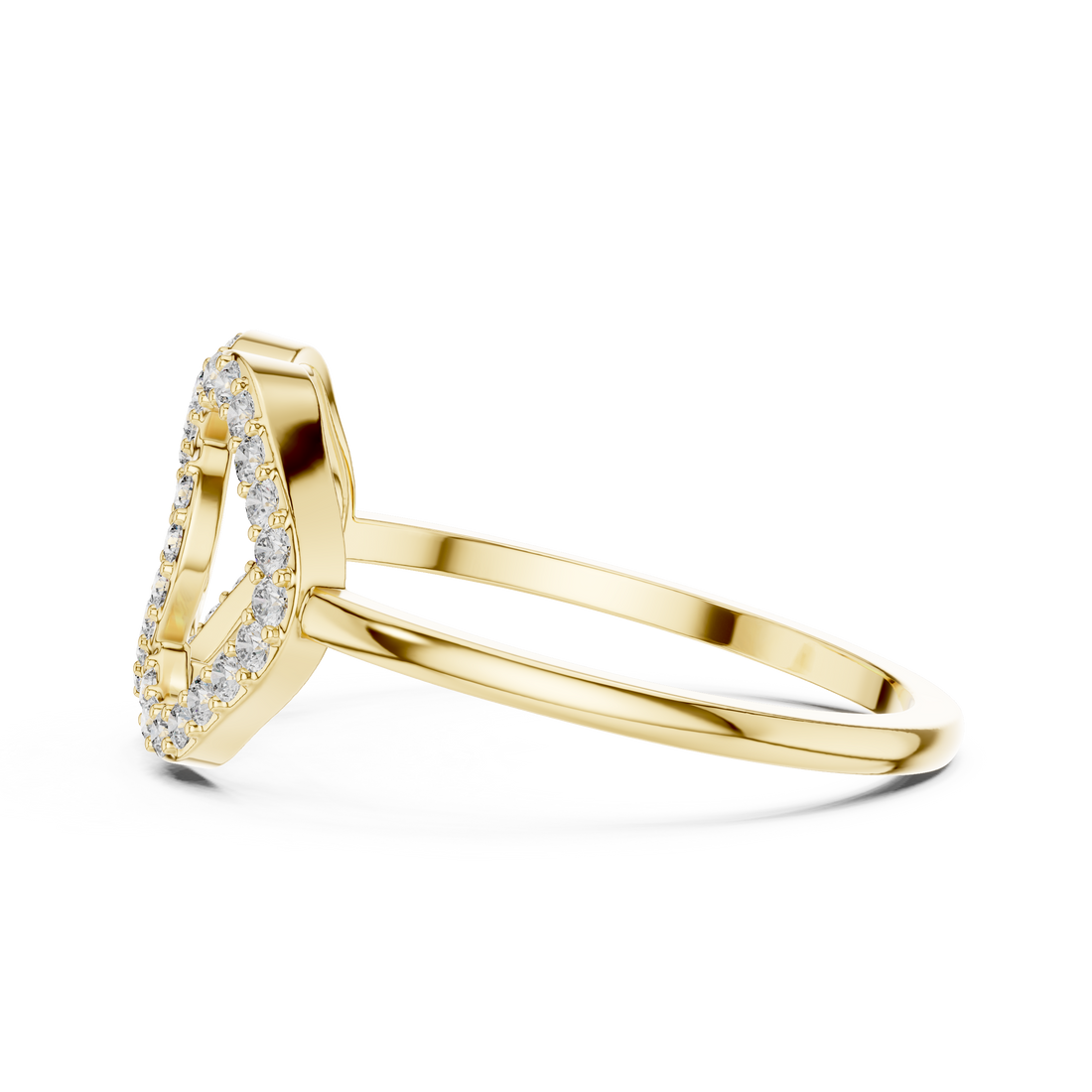 Horizontal Infinity Sign Diamond Ring