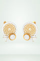 Filigree And Diamond Accent Designer Earring