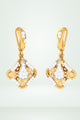 Modern Abstract Leaf Diamond Earring