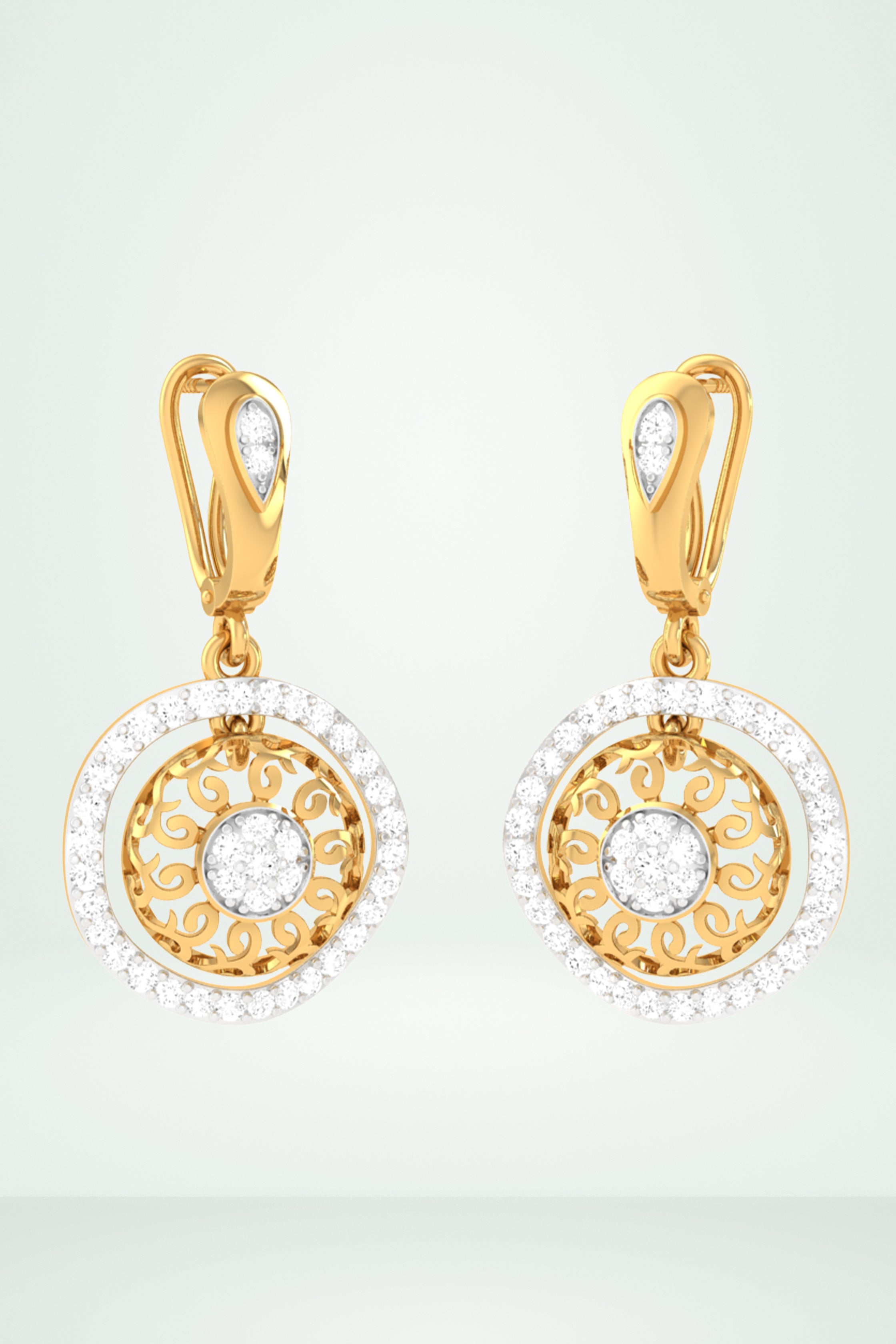 Riaagh Openwork Halo Border Earring